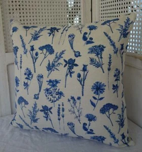 60CM EURO New Hamptons Petite Blue Wild Flowers French Provincial Cushion Cover - Picture 1 of 7