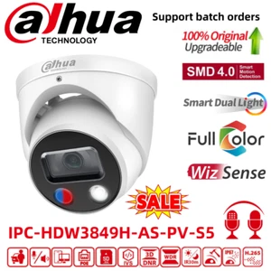 New Dahua Wizsense IP Camera 8MP Dual light Color PoE IPC-HDW3849H-AS-PV Audio - Picture 1 of 24