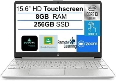 Brand New HP 15.6" Touch Screen Laptop,Intel i3 10th,4or8GB RAM, 128/256 SSD - Image 1 of 4