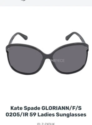 Kate Spade Women's Sunglasses Black Frame  Gloriann F/S 02O5-IR   NWT. $160 — 第 1/4 张图片