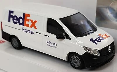Busch NEW HO 1/87 Scale FEDEX Express Mercedes Benz Vito Delivery Truck - Image 1 of 4