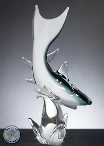 Murano Formia Vetri Di italienische mundgeblasene Hai Figur Kunstglas - Bild 1 von 7