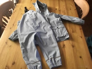Boys Raincoat And Trouser Dungaree Set Age 4-5 Years From Next - Picture 1 of 24