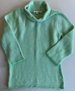 BODEN JUMPER SZ 10 WOMEN SUMMER GREEN WOOL BLEND LADIES KNIT COWL NECK TEXTURED - Picture 1 of 7