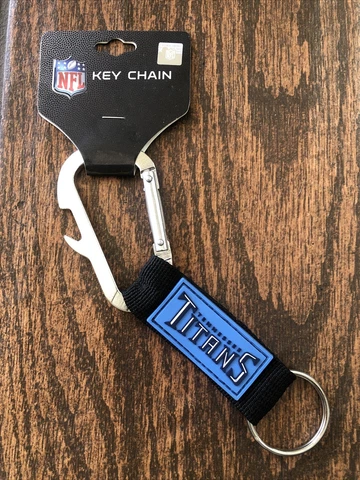 NFL Tennessee Titans Official Carabiner Climbing Keychain Bottle Opener Cover