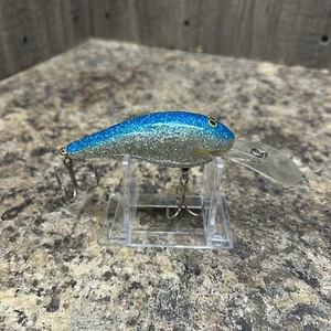 Strike King Balsa King Vintage Balsa Wood Crankbait Fishing Lure 3" Blue Silver - Picture 1 of 9
