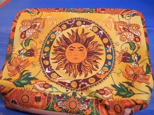 Sunshine Motiv goldenes Tuch Schminktasche, Satinfutter, Reißverschluss 8x6 Zoll für Geldbörse - Bild 1 von 3