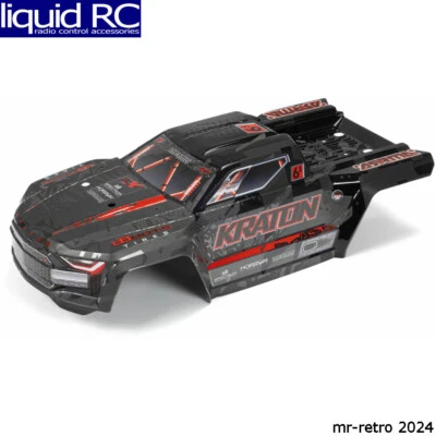 Arrma 406169 KRATON 6S EXB BLX Painted Decalled Trimmed Body Black/Red - Image 1 of 2
