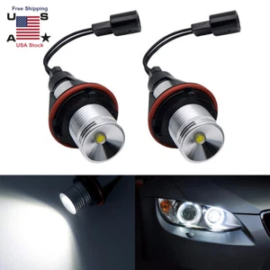 2 x 10W White LED Halo Ring Light Bulbs Lamp Headlight Fit For BMW Angel Eye E39 - Picture 1 of 10