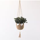 Flax Woven Garden Pot Net 40 Inch Cotton Rope Home Hanging Basket  Home