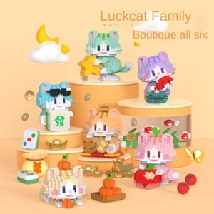 Leisure Blocks Lucky Cat Birthday Gift Children's Assembled Building - Picture 1 of 15