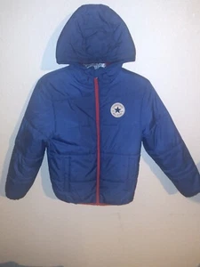 Converse All-Star Puffy Hooded Jacket Blue RN81917 Size M 10-12 - Picture 1 of 6