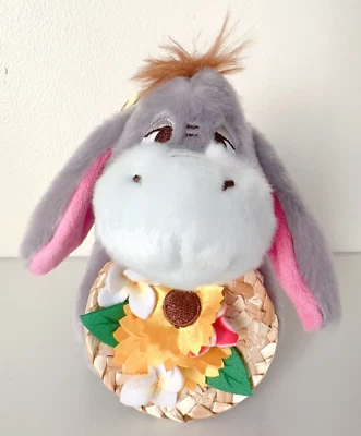 Disney Eeyore Plush STRAW HAT Pooh Keychain Stuffed Toy Disney Store Japan - Image 1 of 4