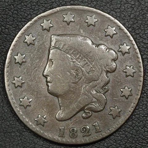 1821 Coronet Matron Head Copper Large Cent Cover
