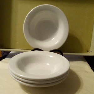 Vintage Prolon Ware White Melamine Set of 4 Dessert Fruit Bowls 6" X 1" Tall - Picture 1 of 7