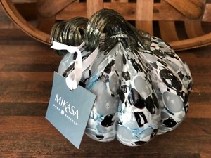 Mikasa neu mit Originaletikett Kunst Glas Kürbis Blues und schwarz mit grünem Griff - Bild 1 von 3