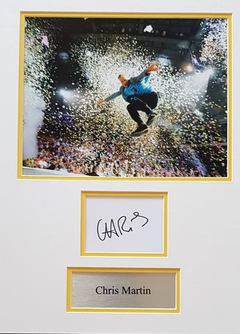CHRIS MARTIN Signed 16x12 Photo Display COLDPLAY COA Cover
