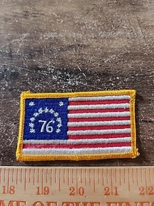 Vintage American Flag 1776 Sew On Patch FREE SHIPPING - Picture 1 of 2