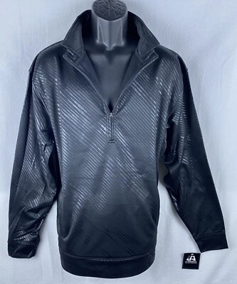 Pullover negro J America 8669 voltios cuarto cremallera talla L o 3XL Foto 1 de 4