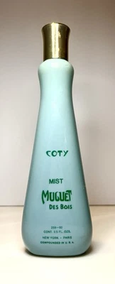 De Colección Coty Muguet des Bois Must 3.8 OZ 259-60 Compuesto en EE. UU. Plástico Azul LEER Foto 1 de 4
