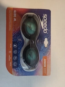 Speedo JUNIOR Glide Black Swimming Goggles Anti-Fog No Leak UV Protection - Picture 1 of 12