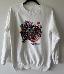 VINTAGE 1991 Japanese Grand Prix F1 Racing Championship Crewneck Sweatshirt - M - Picture 1 of 4