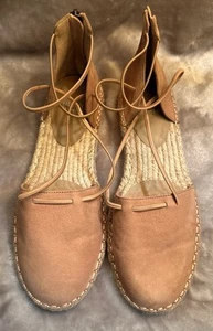 Scarpe basse Eileen Fisher marrone marrone pizzo pelle espadrillas donna 7 - Foto 1 di 3