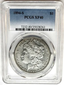 Rare 1894-S Morgan Silver Dollar PCGS XF40 "Key Date" - Picture 1 of 4