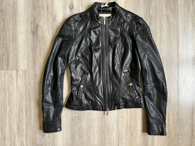 Hugo Boss Orange Black Leather Jacket Women’s UK 6 / US 2 / FR 36 - Image 1 of 4