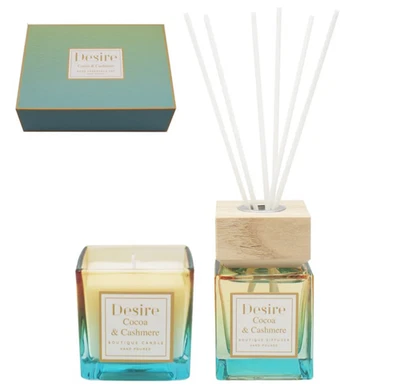 100ml Reed Diffuser and Scented Candle Set Cacoa & Cashmere Gift Boxed - Image 1 of 3