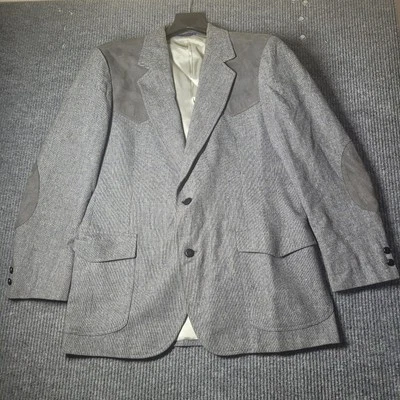 De Colección Pendleton Lana Tweed 42R Gamuza Parche Codo Western Blazer Traje Chaqueta!  Foto 1 de 4