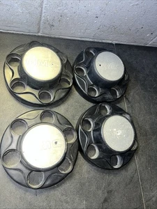 4x Black GMC Pickup Truck Tahoe 1500 Center Hub Cover Cap 46279 (NO LUG NUTS) - Picture 1 of 12