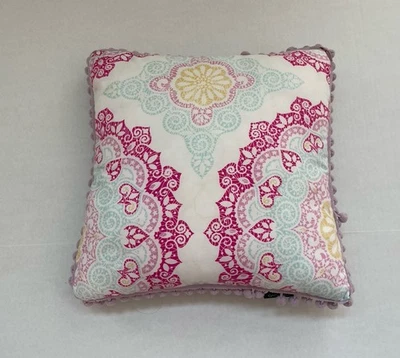 Cynthia Rowley Pillow White Pink Blue Yellow Tassels - Image 1 of 3