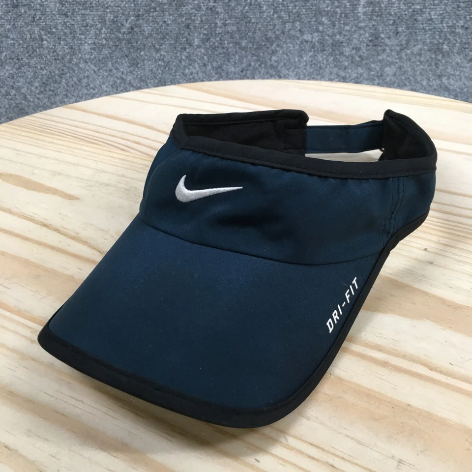 Nike Featherlight Visor Hat Womens Blue One Size Curved Brim Embroidered Logo - Image 1 of 4
