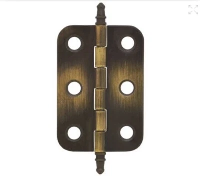 Amerock BPR2355AE 2 дюйма шарнирное соединение, шарнир с наконечником для минарета антикварная латунь ~ 2 в упаковке. - Изображение 1 из 4