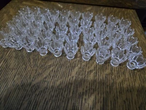 50 Vintage Christmas Light Reflectors Covers Small Flowers Petals Tulips Clear - Picture 1 of 8