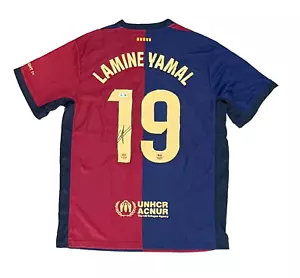 FC Barcelona Lamine Yamal Signed Soccer Jersey BAS Beckett Witnessed - Picture 1 of 5