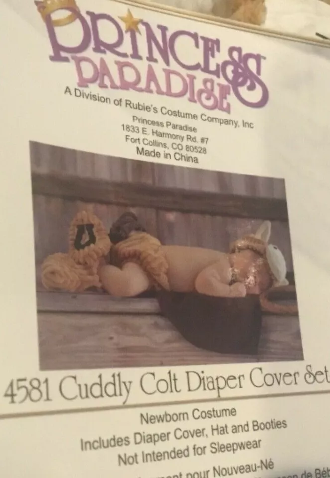 Princess Paradise Unisex Baby Colt Pony Horse Diaper Cover Set Newborn 3 MO