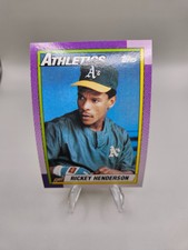 1990 Topps Rickey Henderson #450 Baseball Card Oakland Athletics A’s HOF