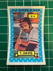 1974 Kellogg's 3D Super Stars Tommy Davis KEINE RISSE Baltimore Orioles Baseball - Bild 1 von 2