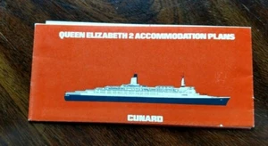Vintage Cruise Ship Deck Plan 1978 CUNARD LINE QUEEN ELIZABETH 2 - Picture 1 of 3