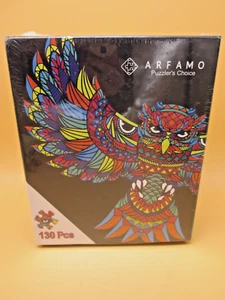 Owl Wooden Jigsaw Puzzle 130 Pieces 15.75" x 11.75" Large New Sealed Arfamo - Picture 1 of 4