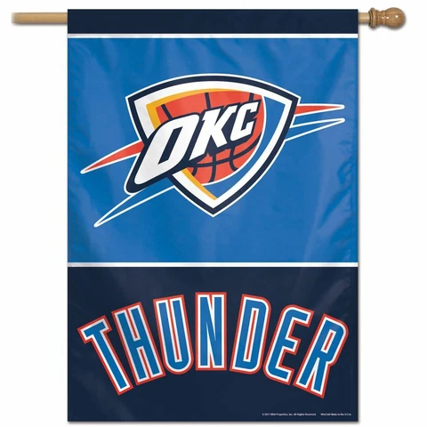 OKLAHOMA CITY THUNDER ~ (1) Official NBA Outdoor 28x40 House Flag Banner ~ New! Cover