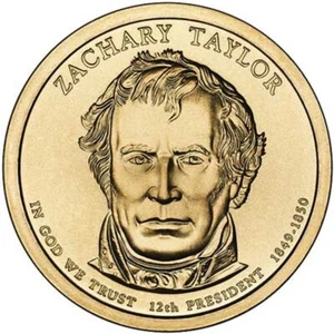 Pristine Uncirculated 2009 Zachary Taylor Presidental Dollar Coin - Picture 1 of 2