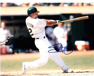 SCOTT HAIRSTON   OAKLAND A'S   ACTION SIGNED 8x10