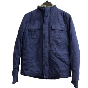 Thereabouts Coat Boys XL Blue Quilted Lined 3 In Full Zip Sherpa Lined Hood - Picture 1 of 10