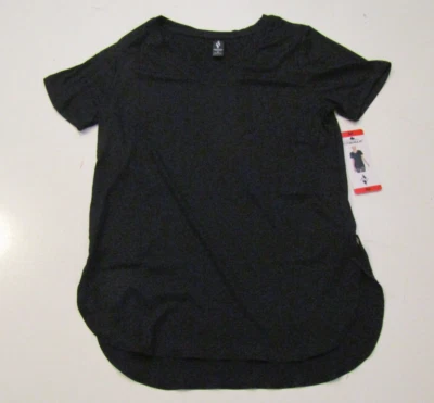 SKECHERS Womens Black GoWalk Short Sleeve V-Neck Ribbed Stretch Shirt Medium NWT - Image 1 of 3