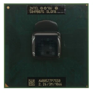 Intel AW80577P7550 SLGF8 Core 2 Duo Mobile P7550, 2.26GHz, 3MB L2, 1066Mhz Bus - Picture 1 of 9