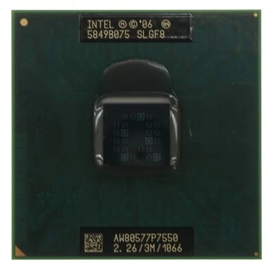 Intel AW80577P7550 SLGF8 Core 2 Duo Mobile P7550, 2.26GHz, 3MB L2, 1066Mhz Bus - Image 1 of 4