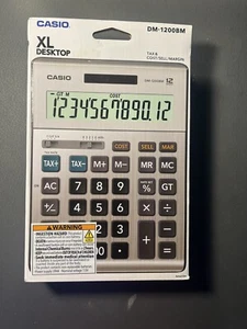 Casio DM-1200BM Desktop Financial Calculator with Extra Large 12-Digit Display - Picture 1 of 3